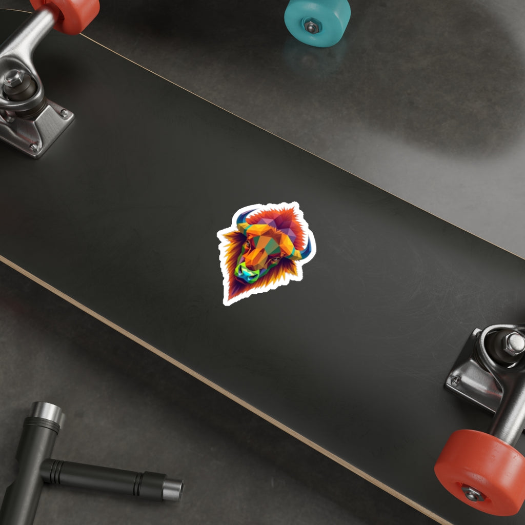 Fractal LGBTQIA Bison Die-Cut Stickers