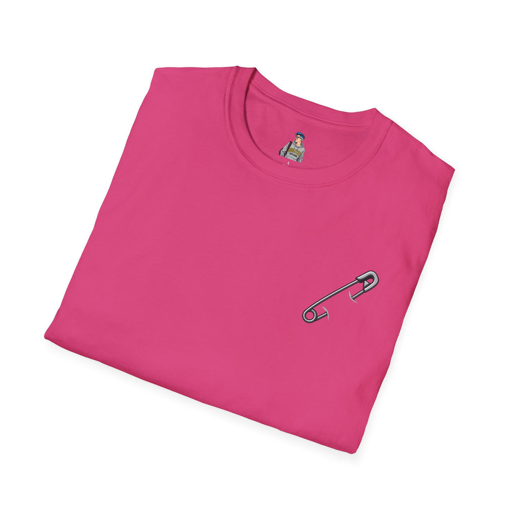 Live and Let Live Safety Pin Unisex Softstyle T-Shirt - Casual LGBTQ+ Pride Tee