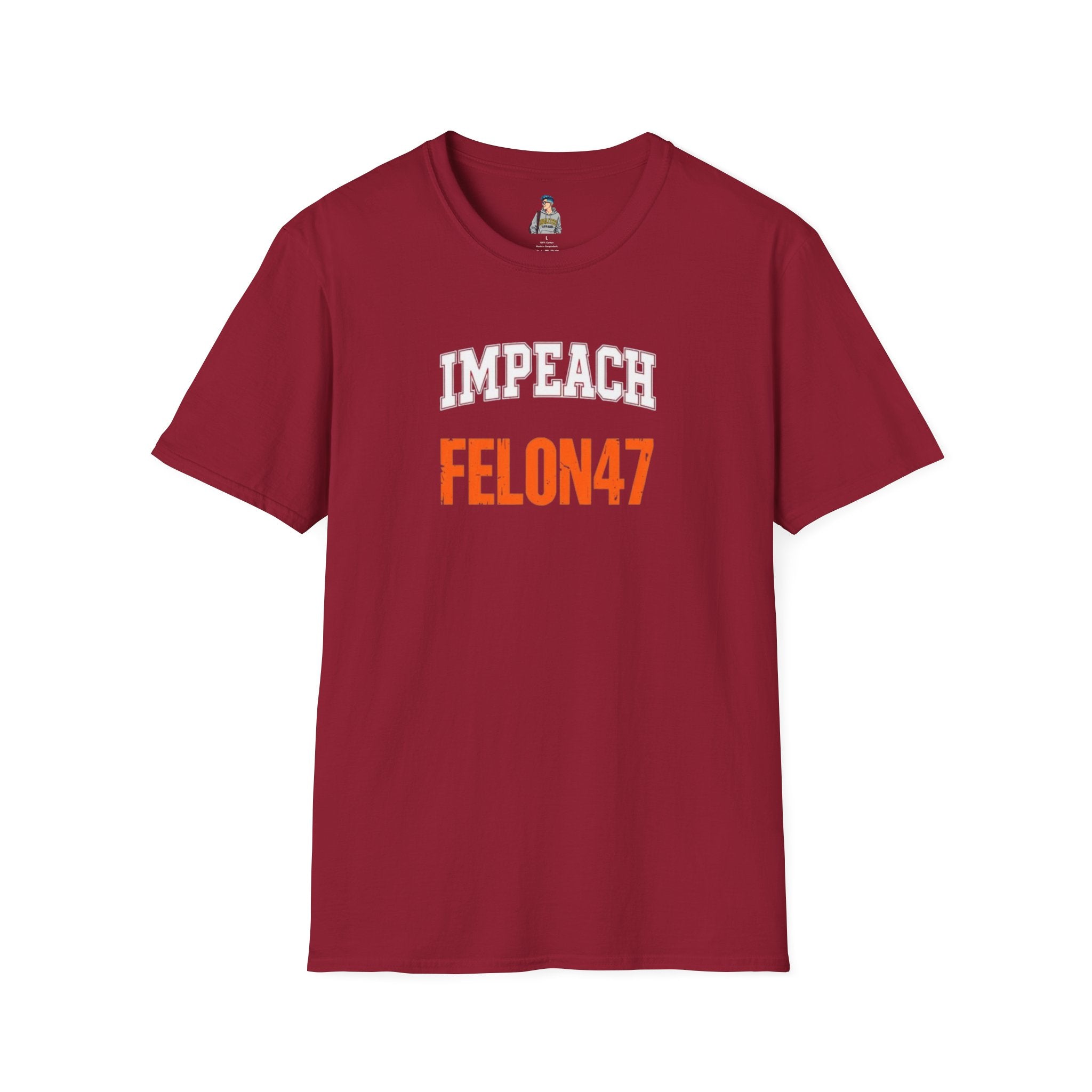 Impeach Felon47 Unisex Softstyle T-Shirt - USA Graphic Statement Tee