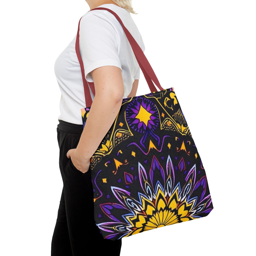 Purple & Yellow Design Tote Bag
