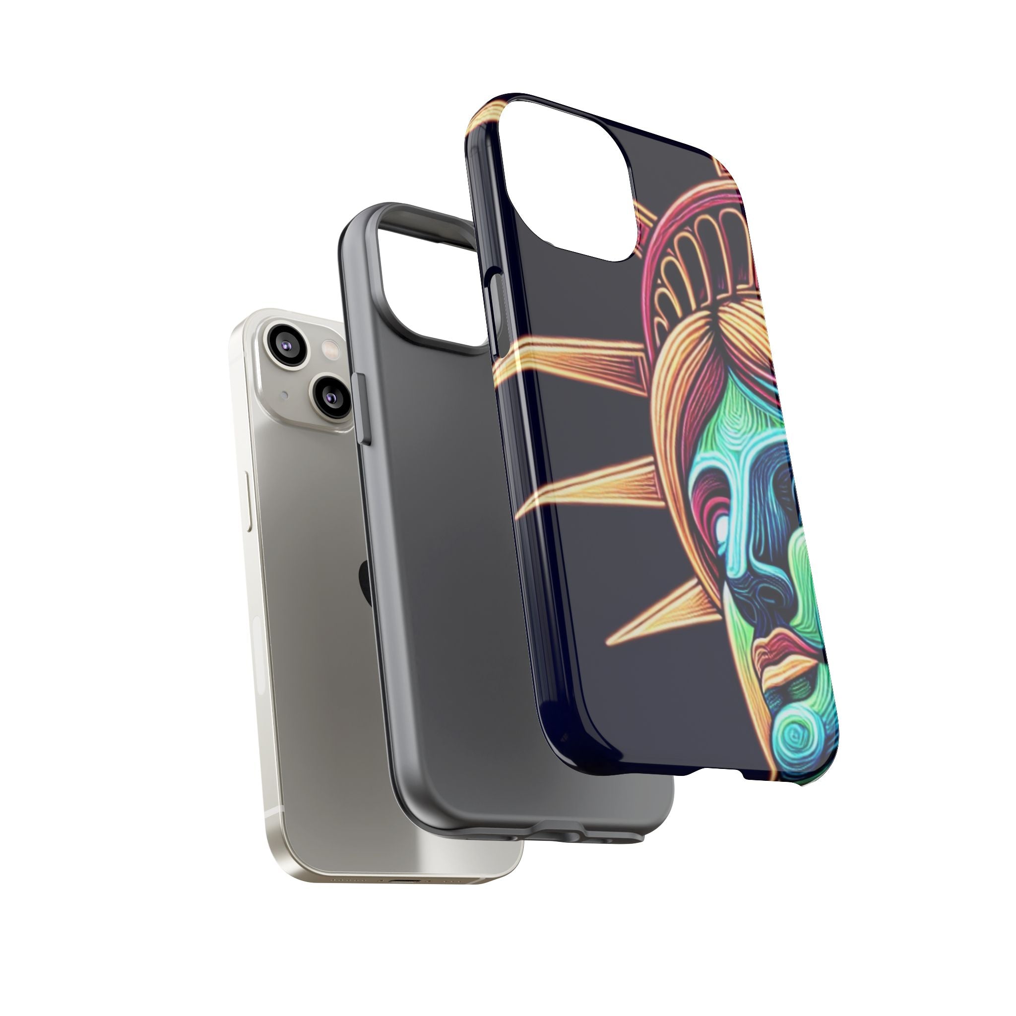 Statue of Liberty Neon Glowing Art Tough Case for Android & iPhone