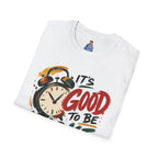 T-Shirt — "It's Good To Be Woke" Graphic Tee (Alarm Clock Design)
