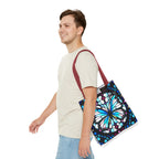 Colorful Butterfly Stained Glass Design Tote Bag