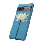 Open White Peace Lily Design Tough Case For Android & iPhone