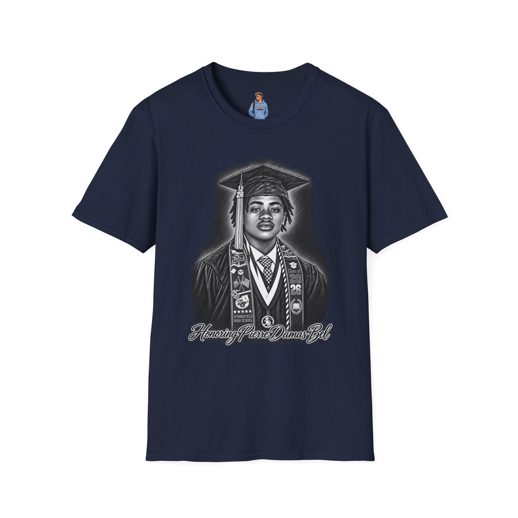 Portrait Front and Back - In Memory of Pierre Damas Bel T-Shirt