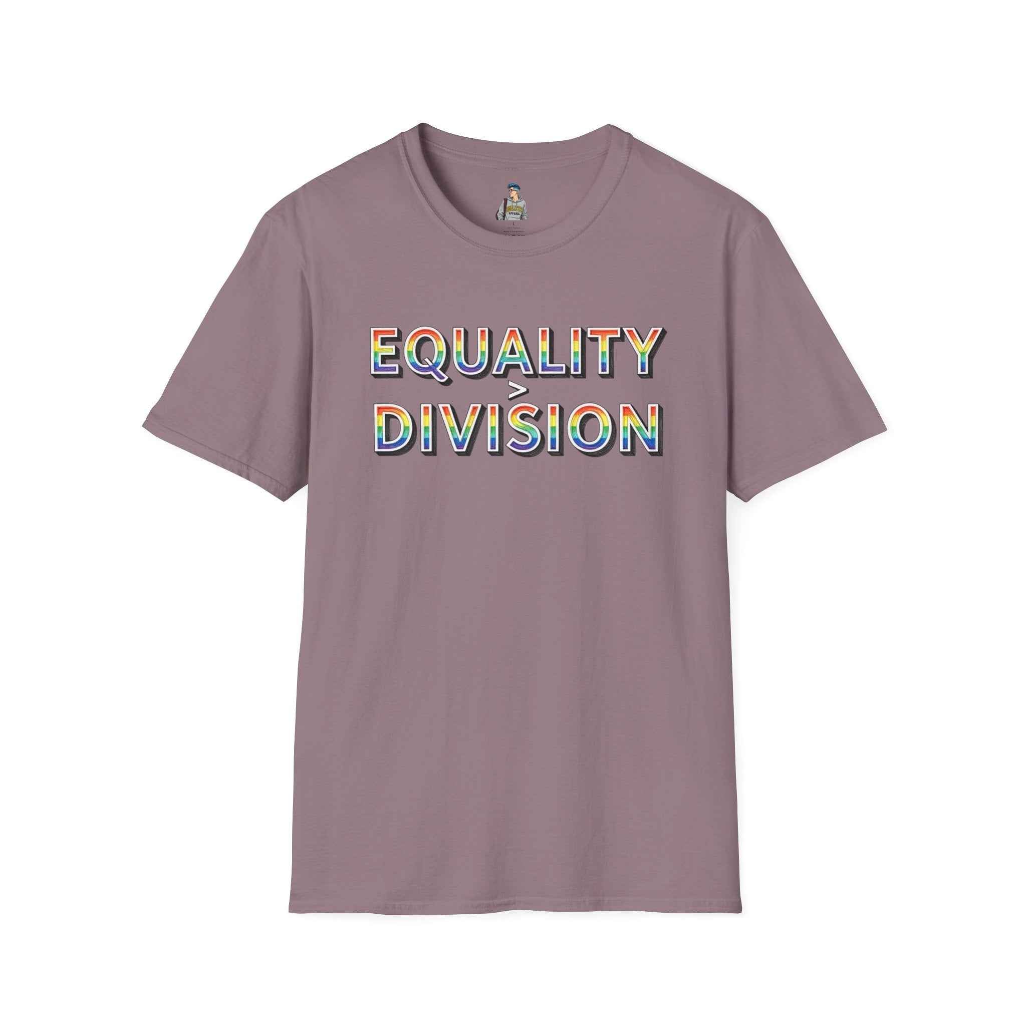 Equality is Greater Than Division T-Shirt — Rainbow Pride Graphic Tee