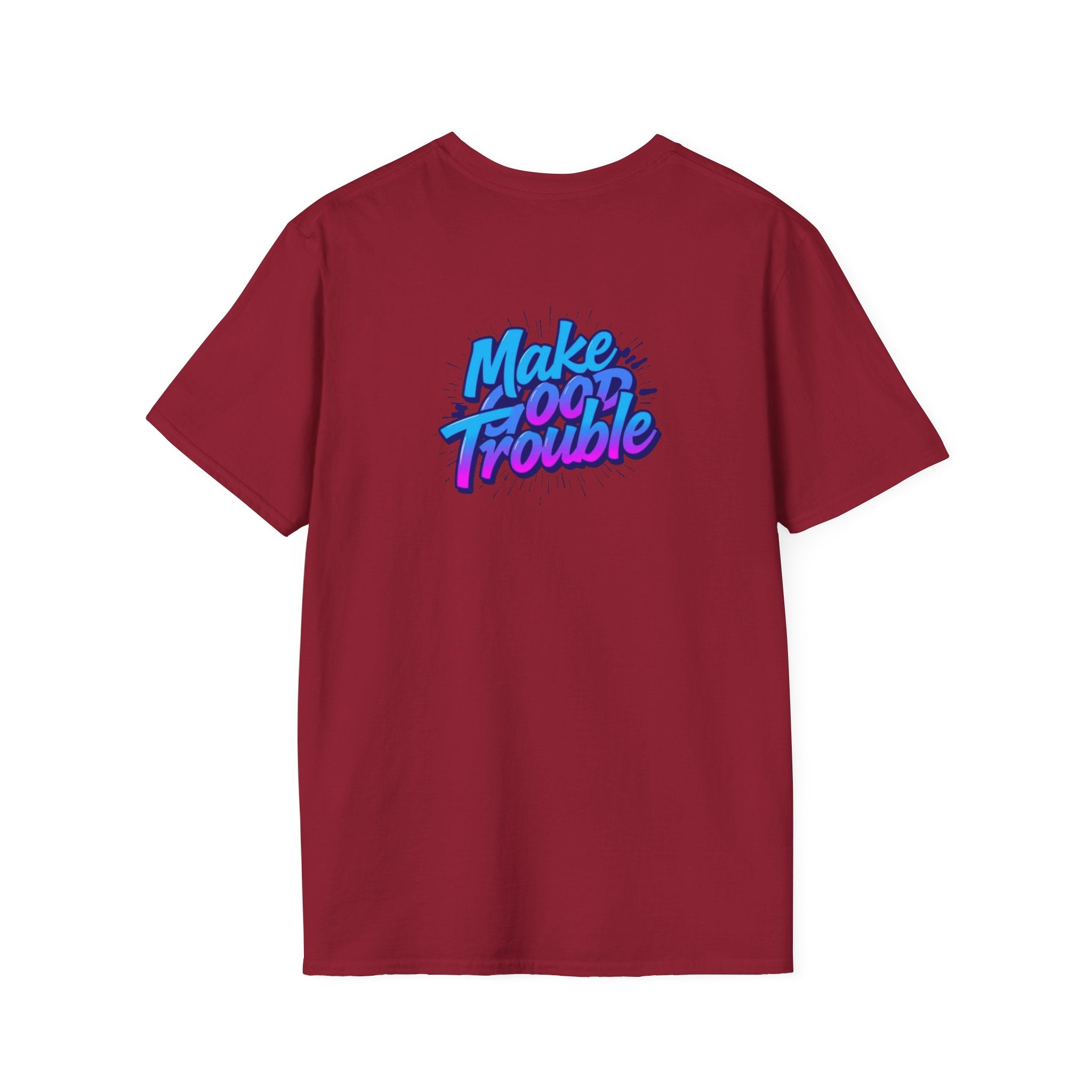 Make Good Trouble Blue Graphic Unisex T-Shirt - Fun & Bold Design for Everyday Wear