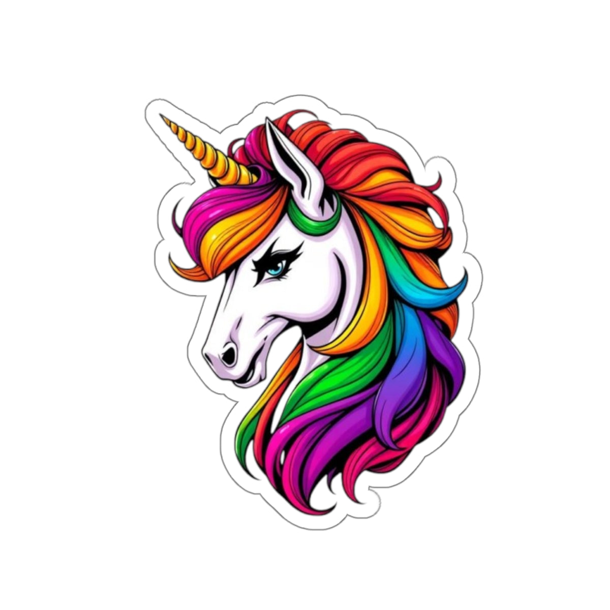 Die-Cut Stickers Sassy Rainbow Unicorn