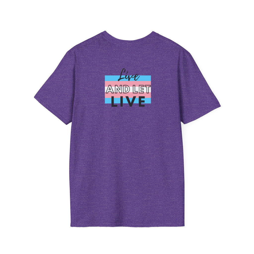 Live and Let Live Safety Pin Unisex Softstyle T-Shirt - Casual LGBTQ+ Pride Tee