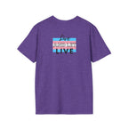 Live and Let Live Safety Pin Unisex Softstyle T-Shirt - Casual LGBTQ+ Pride Tee