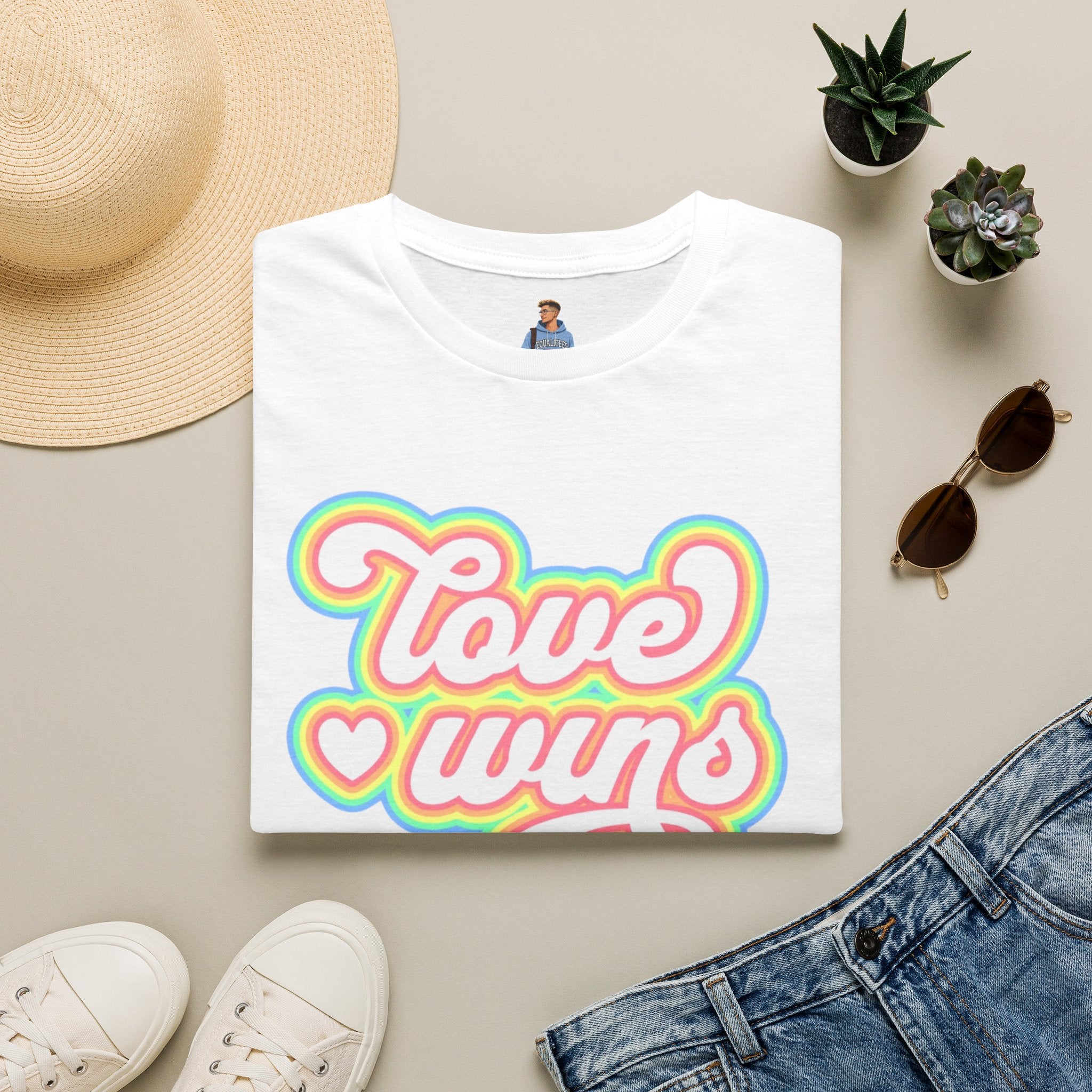 Love Wins Unisex Softstyle T-Shirt - Positive Vibes for Pride and Everyday Wear