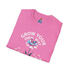 Grow Your Own Way Trans Pride Unisex T-Shirt - Floral Design for Garden Lovers