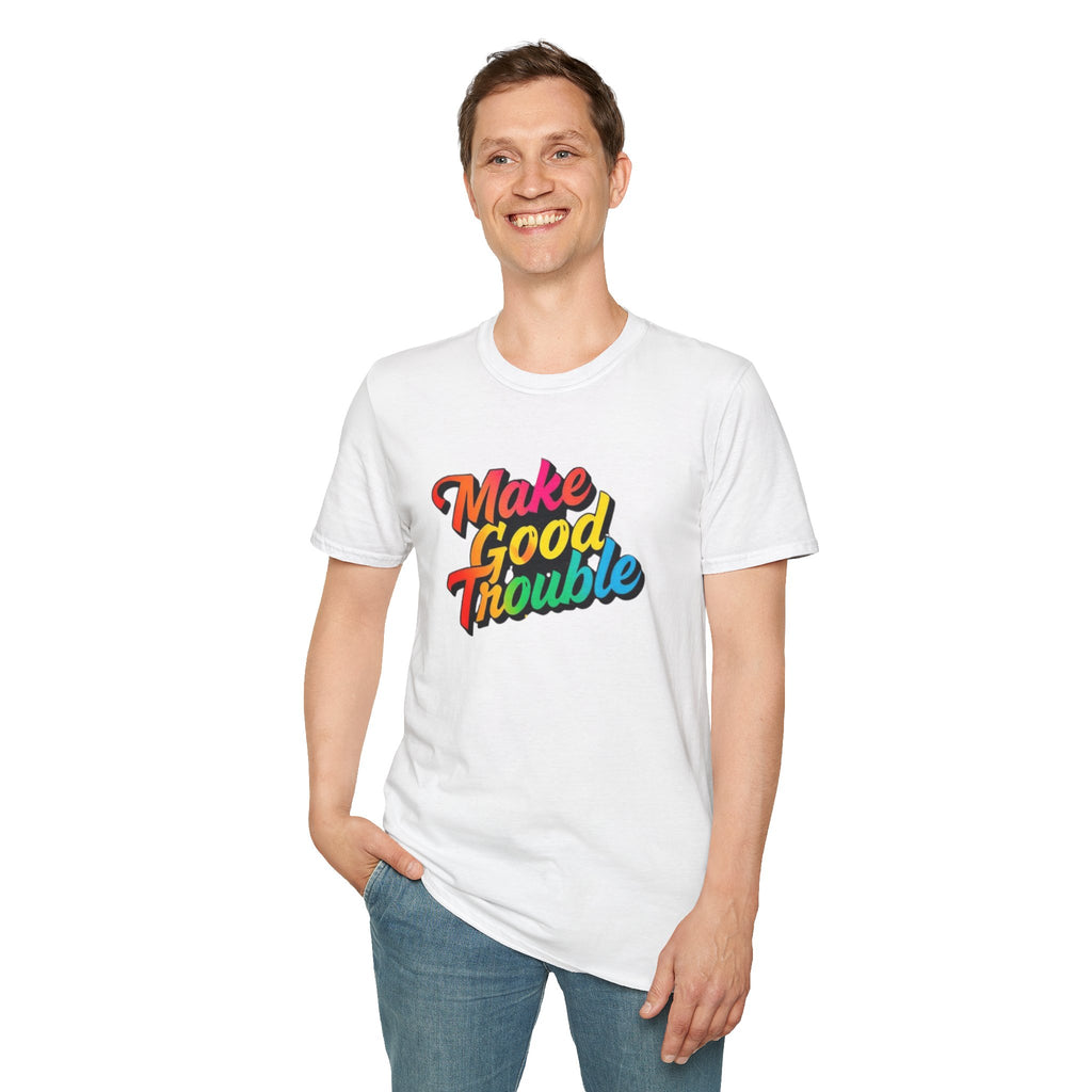 Make Good Trouble' Rainbow T-Shirt