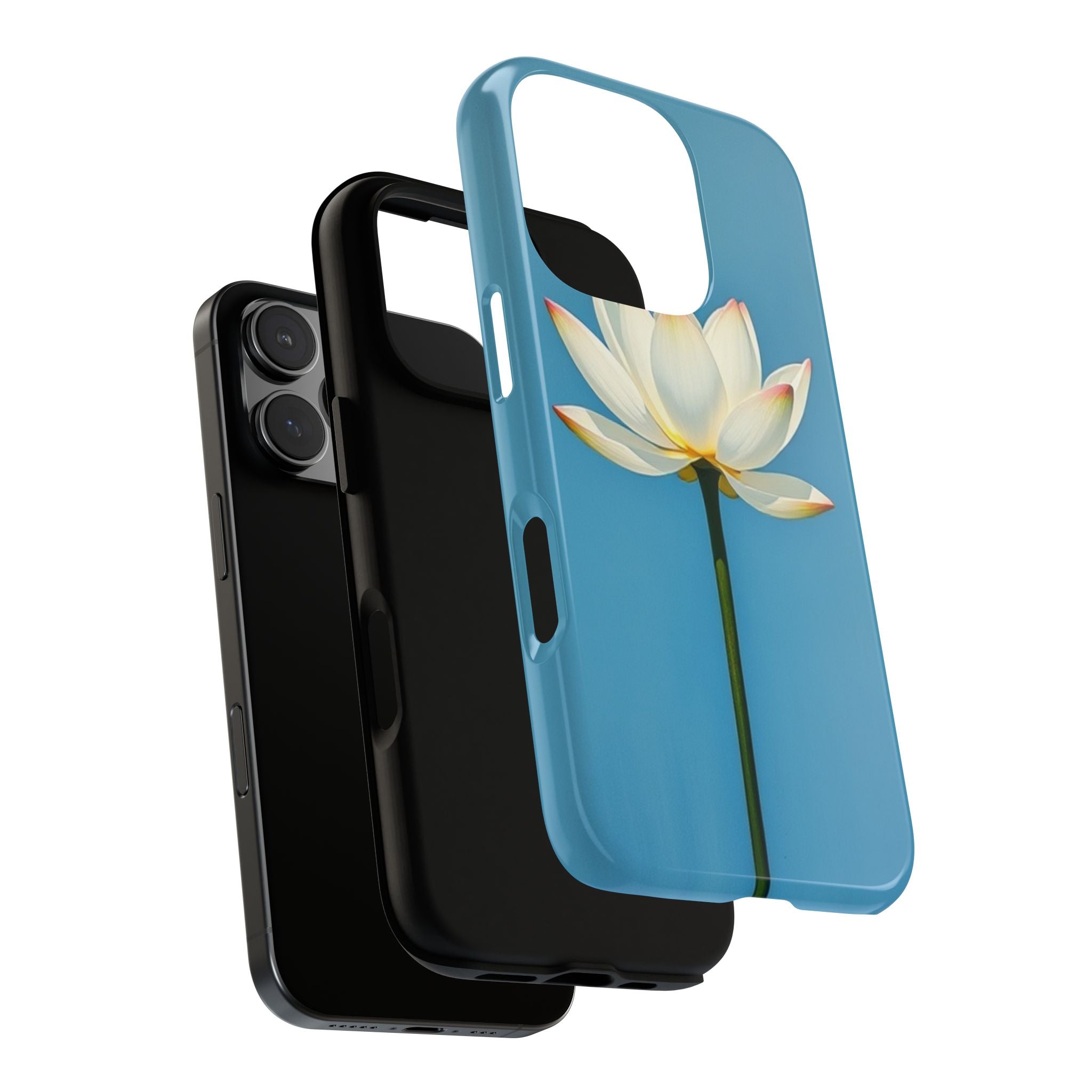 Open White Peace Lily Design Tough Case For Android & iPhone