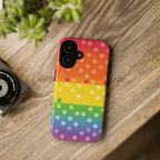 Rainbow Polka Dot Tough Phone Case for iPhone