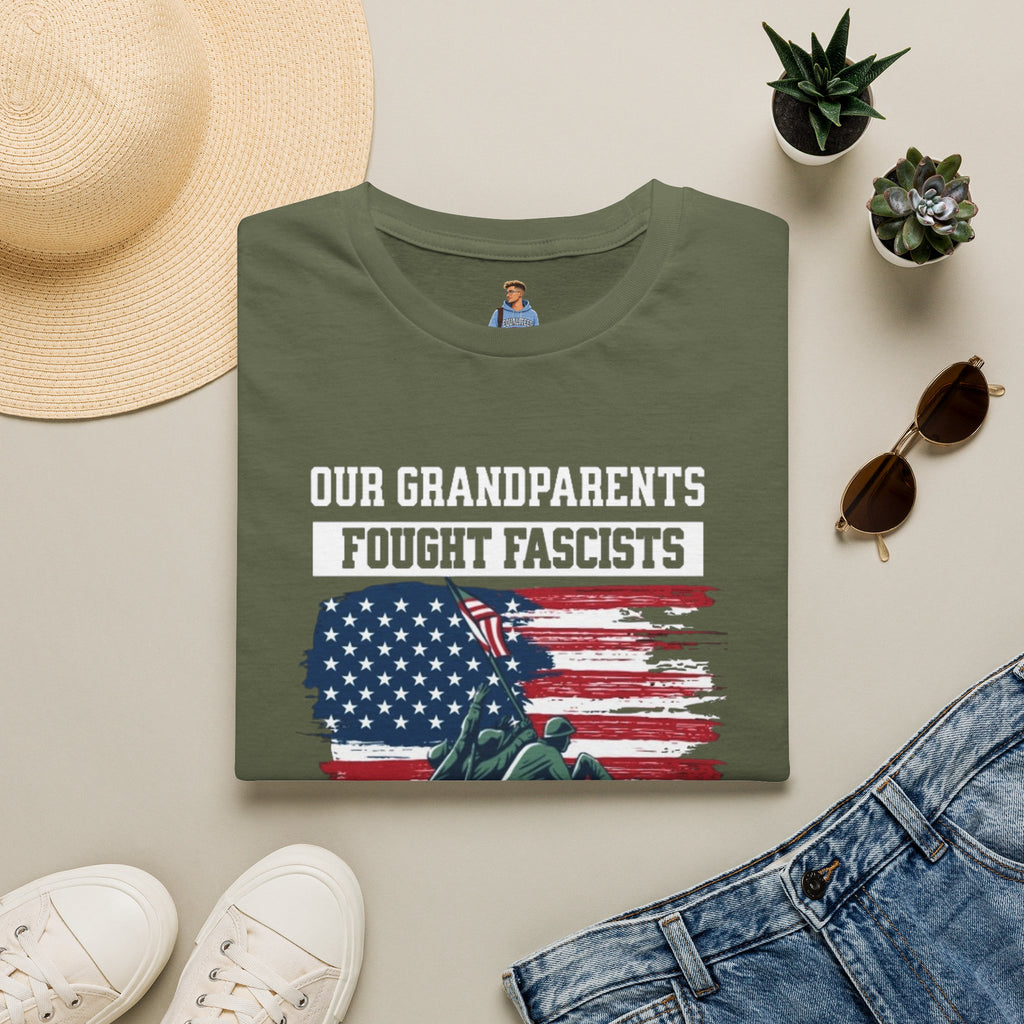 Unisex Softstyle T-Shirt: 'Our Grandparents Fought Fascists' Patriotic Tee