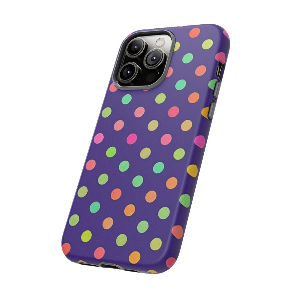Colorful Polka Dot Tough Phone Case for iPhone