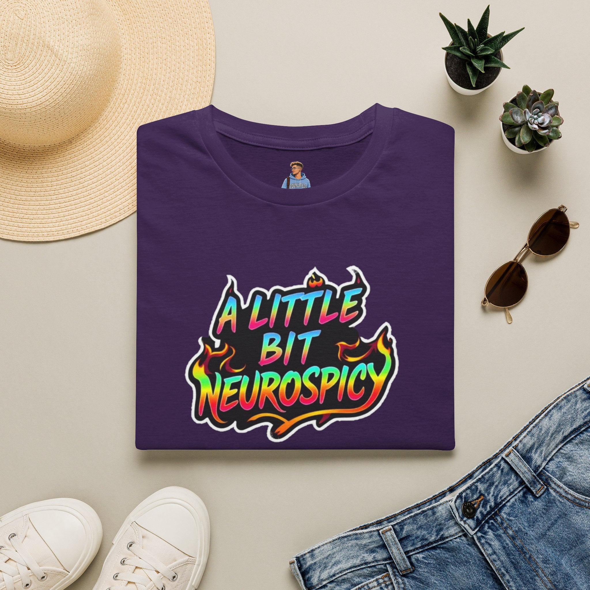 A Little Bit Neurospicy Unisex Softstyle T-Shirt - Fun & Quirky Graphic Tee for Neurodivergent Awareness