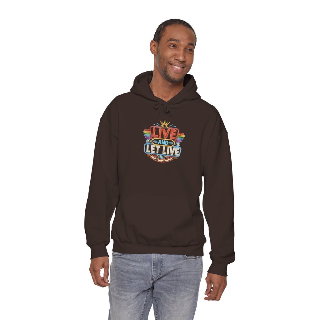 Live And Let Live Hoodie — Retro Peace Graphic Pullover