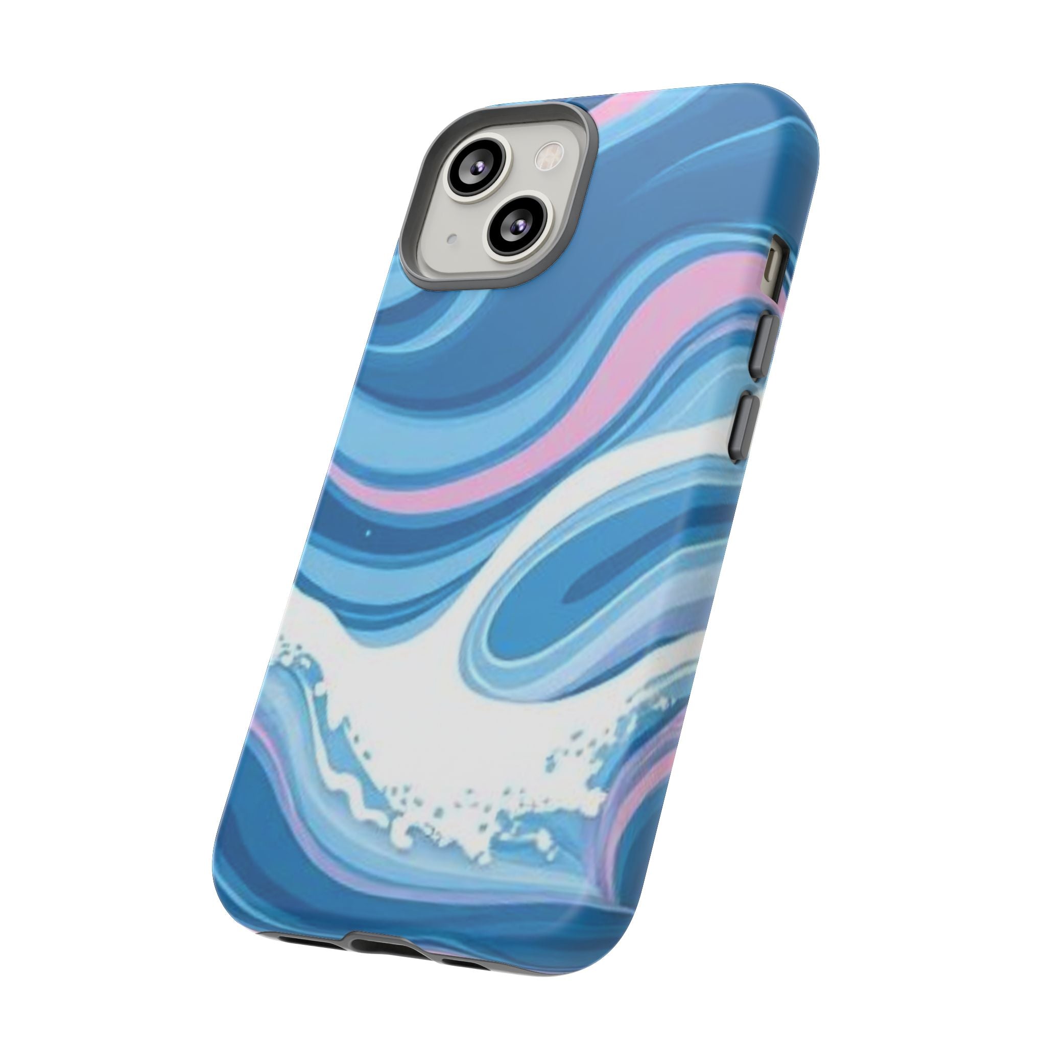Blue & Pink Swirl Tough Case for iPhone