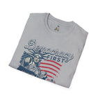 Democracy First T-Shirt | Unisex Softstyle Tee for Equality & Justice