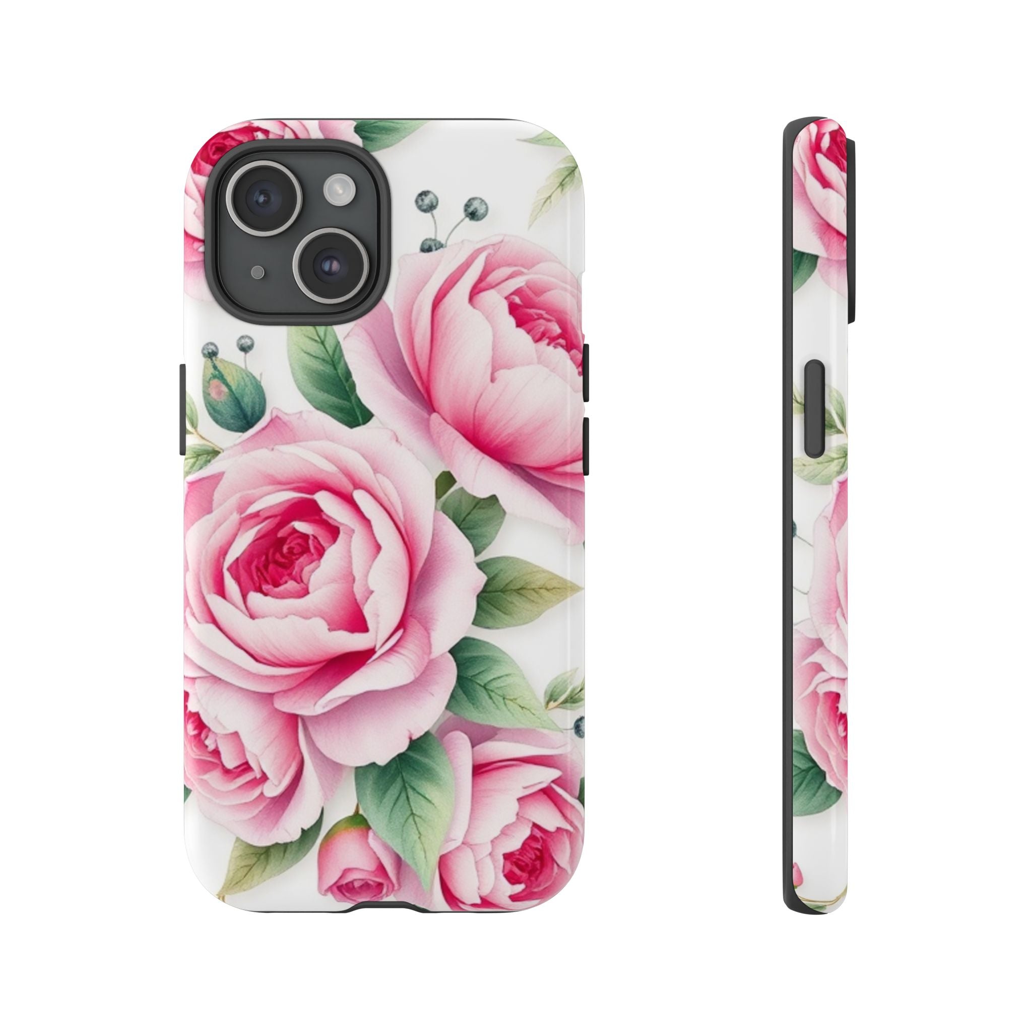 Android OR iPhone Compatible Cases - Pink Flower Design - Unique Tough Cases