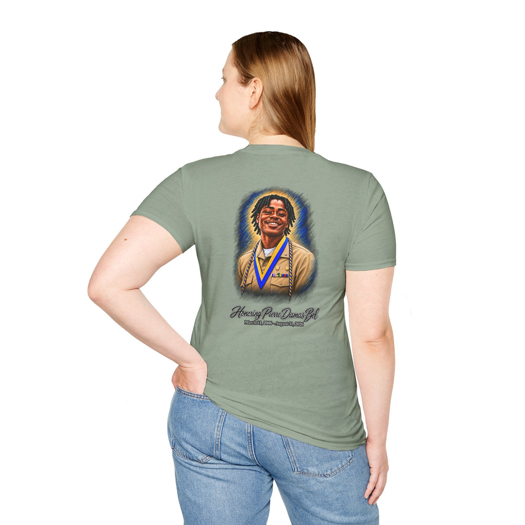 Portrait Front and Back - In Memory of Pierre Damas Bel T-Shirt