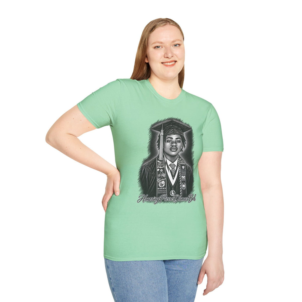 Portrait Front and Back - In Memory of Pierre Damas Bel T-Shirt