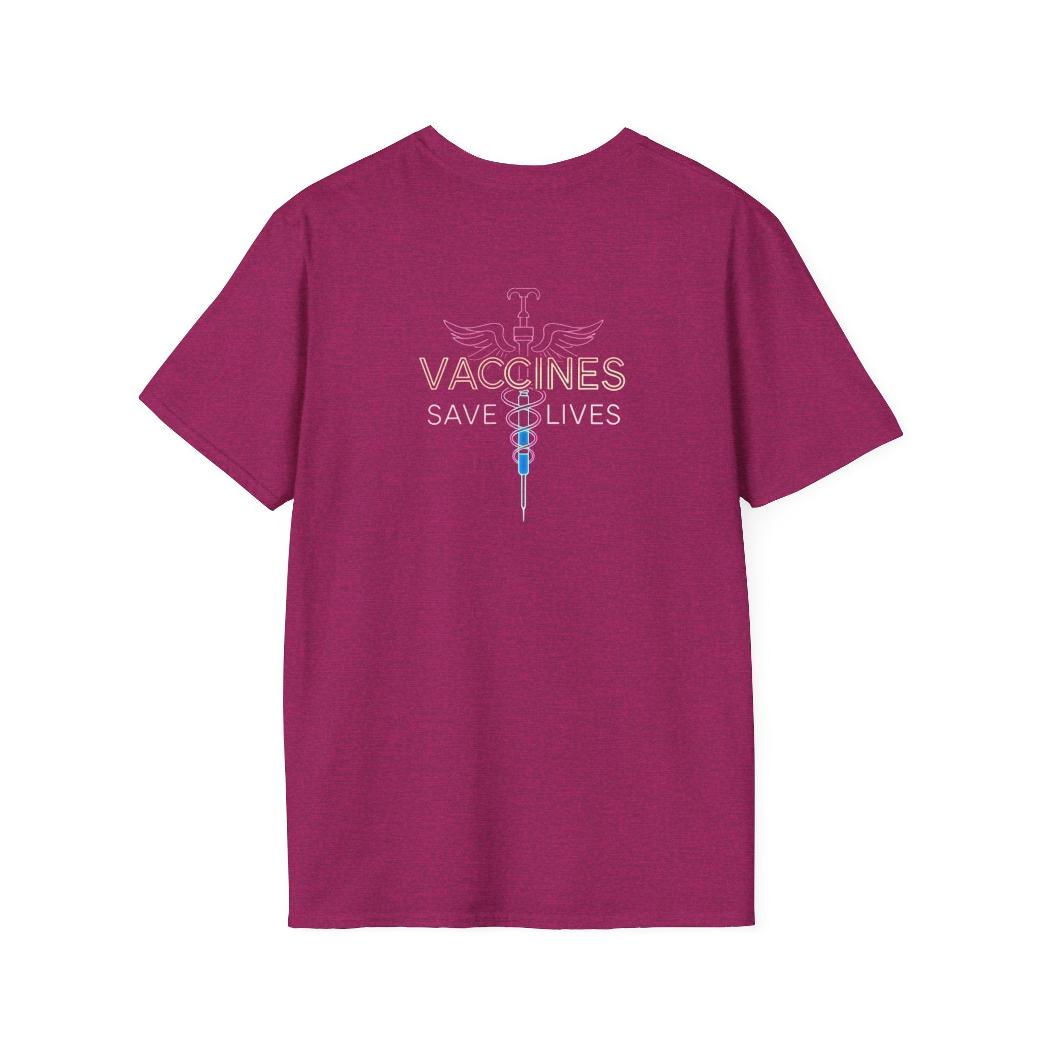 Unisex Softstyle T-Shirt - "Get Poked - Vaccines Save Lives" Statement Tee
