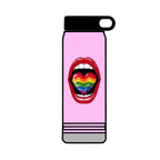 Rainbow Heart  Tongue 32oz Water Bottle - LGBTQ+ Pride Water Flask