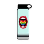 Rainbow Heart  Tongue 32oz Water Bottle - LGBTQ+ Pride Water Flask
