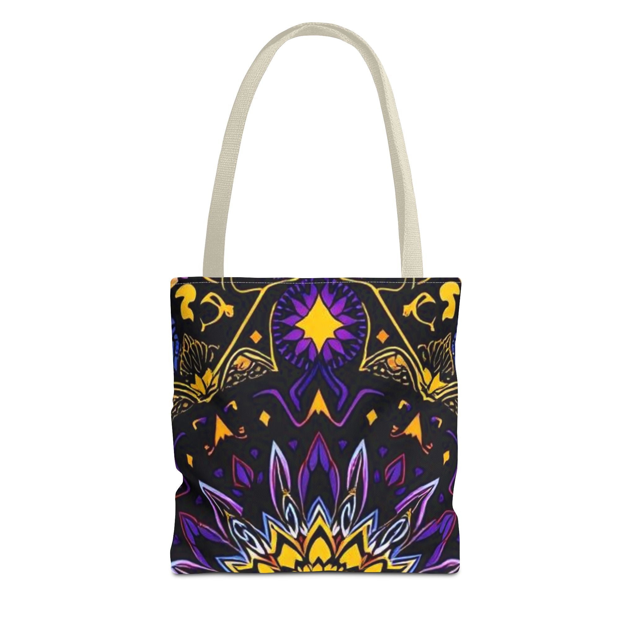 Purple & Yellow Design Tote Bag