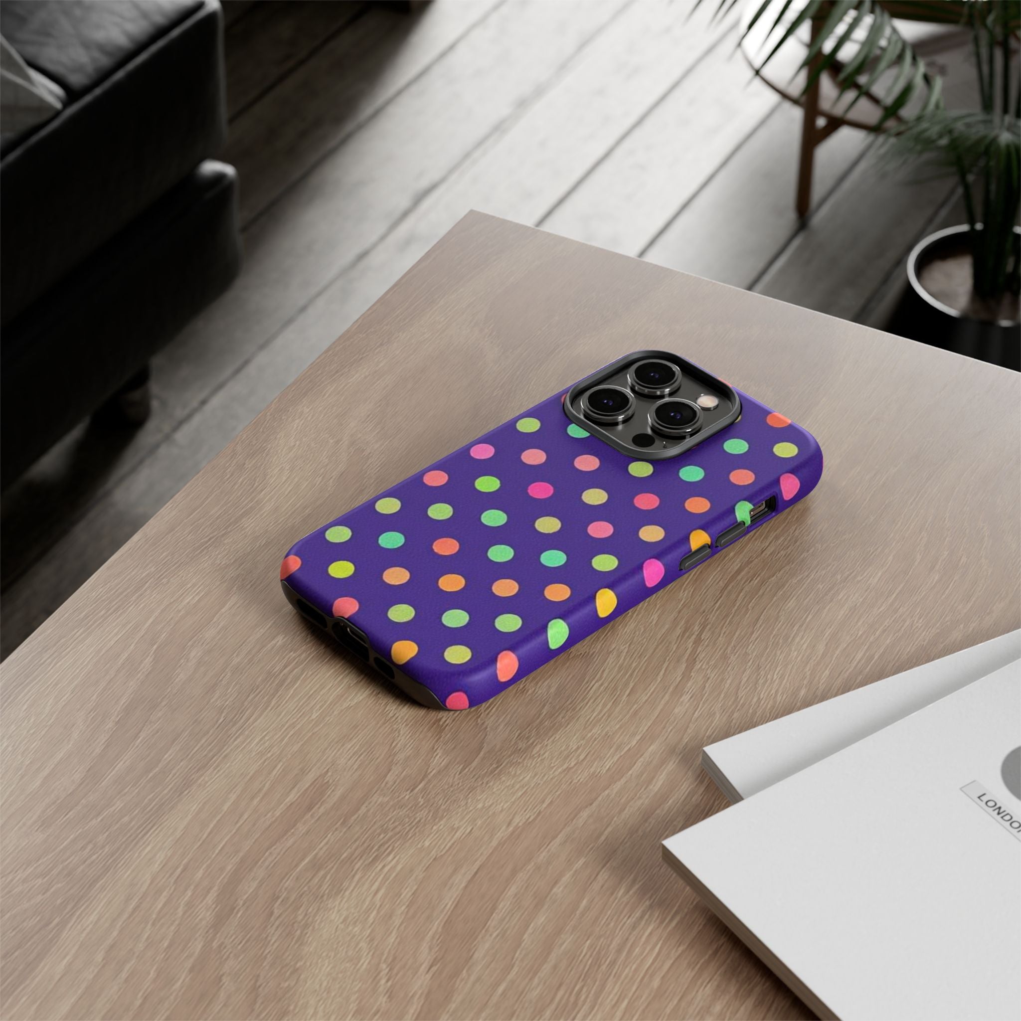 Colorful Polka Dot Tough Phone Case for iPhone