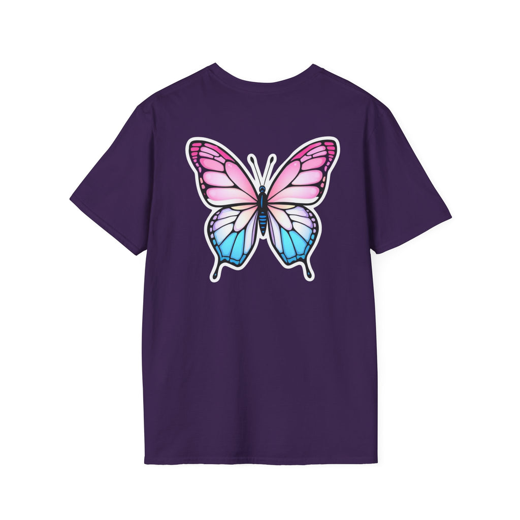 Trans Caterpillar to Butterfly Transformation T-Shirt, Unisex Graphic T-Shirt