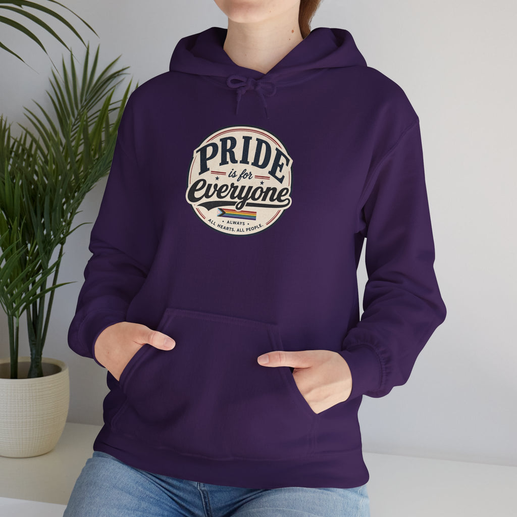 Pride Is For Everyone Pullover Hoodie — Vintage Graphic Inclusivity Sweatshirt