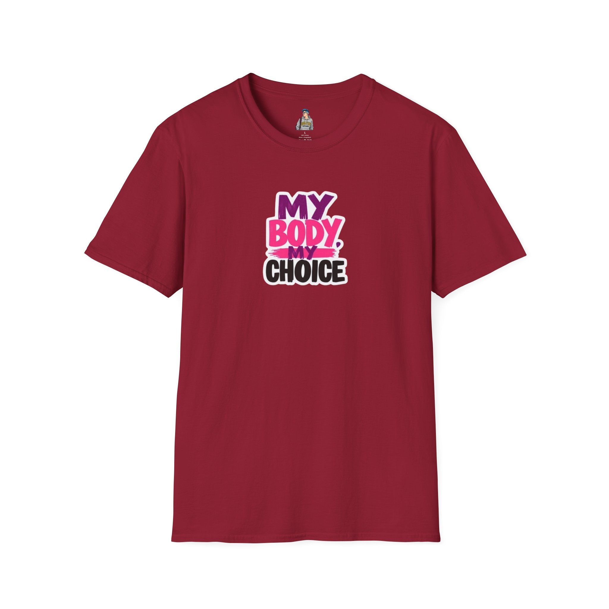 Empowering Unisex Softstyle T-Shirt - 'My Body, My Choice' Statement Tee