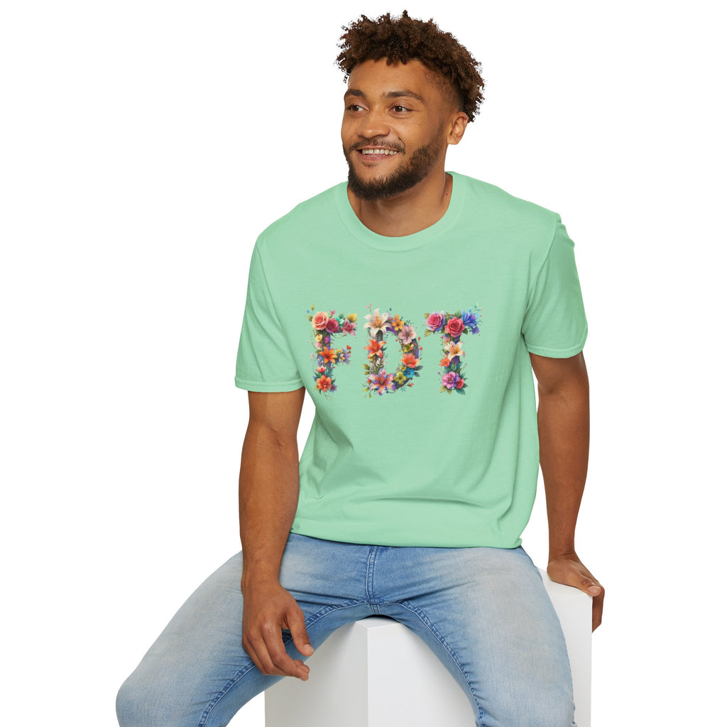 FDT Bold Floral Typography T-Shirt