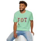 FDT Bold Floral Typography T-Shirt