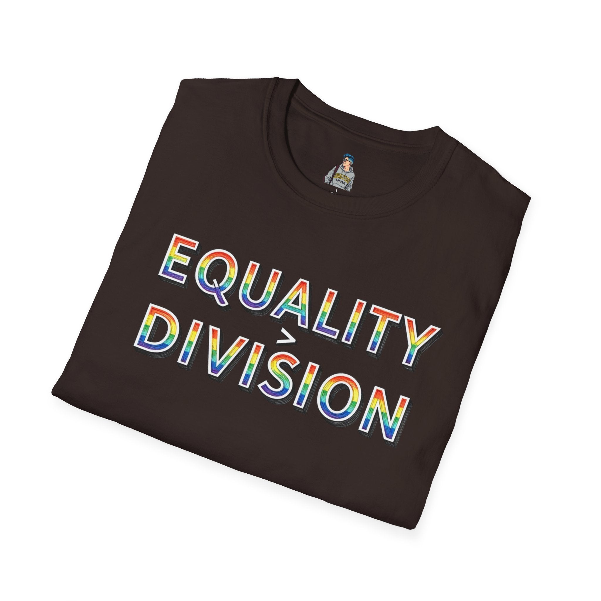 Equality is Greater Than Division T-Shirt — Rainbow Pride Graphic Tee