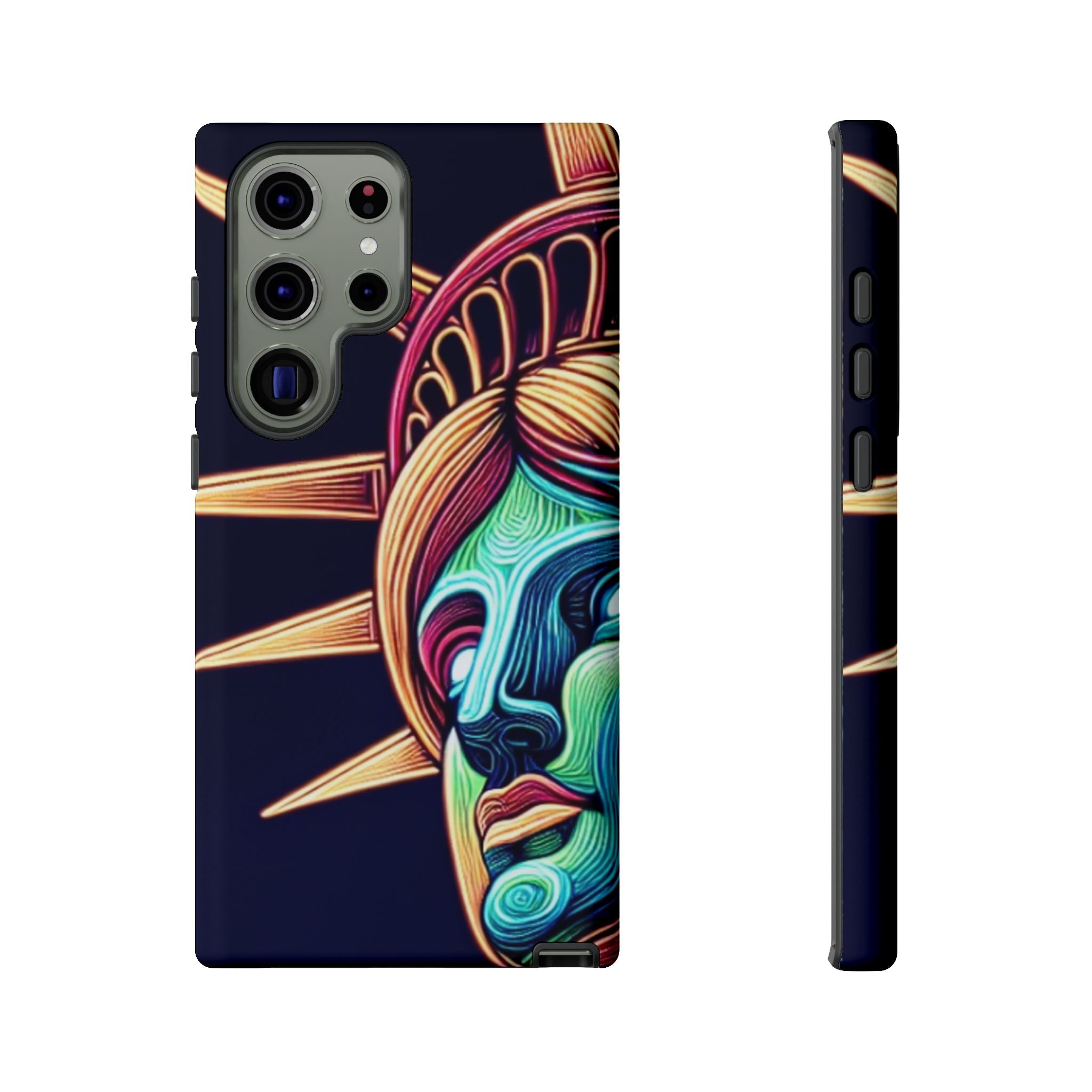 Statue of Liberty Neon Glowing Art Tough Case for Android & iPhone