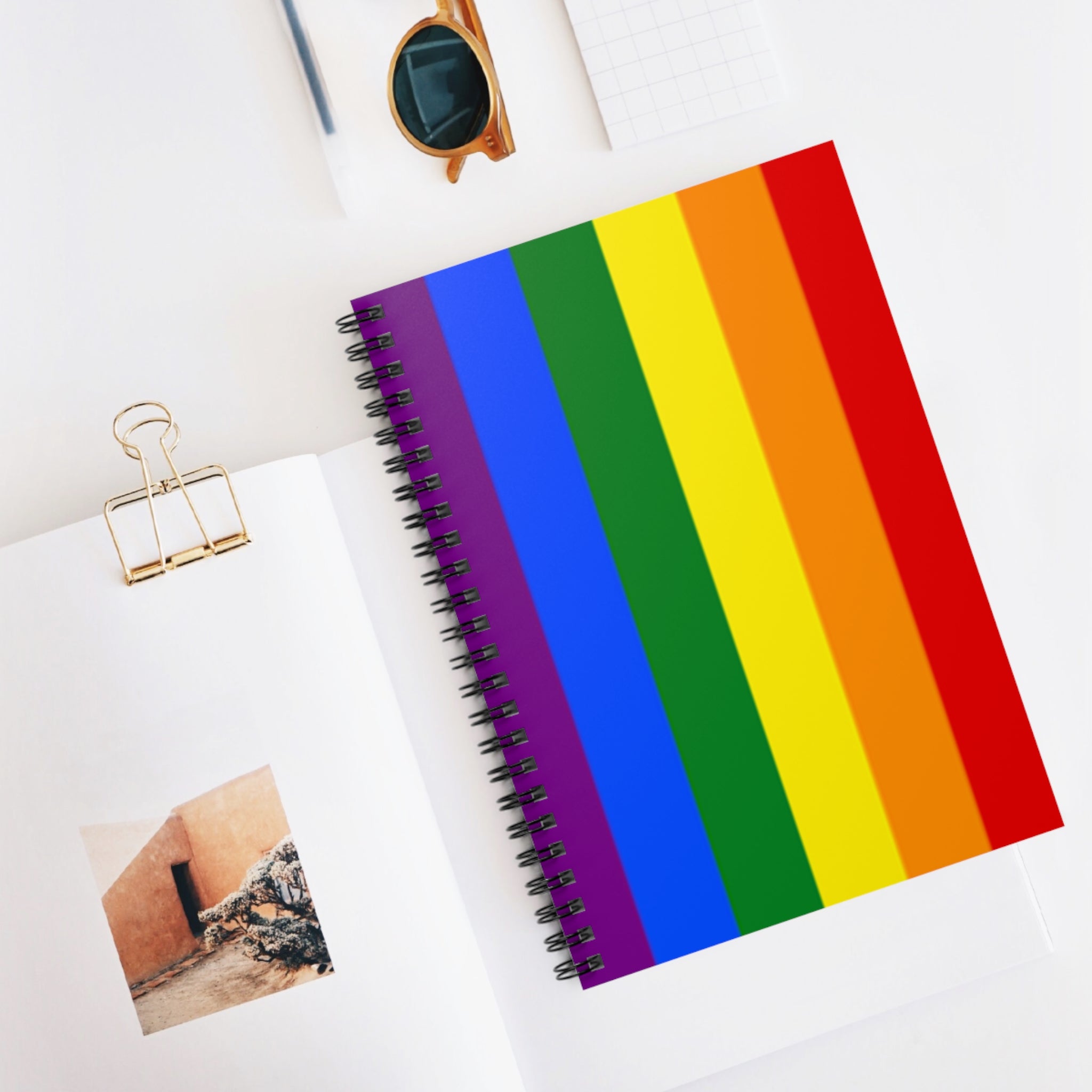 Rainbow Spiral Notebook Ruled Line Journal for Creativity and Inspiration