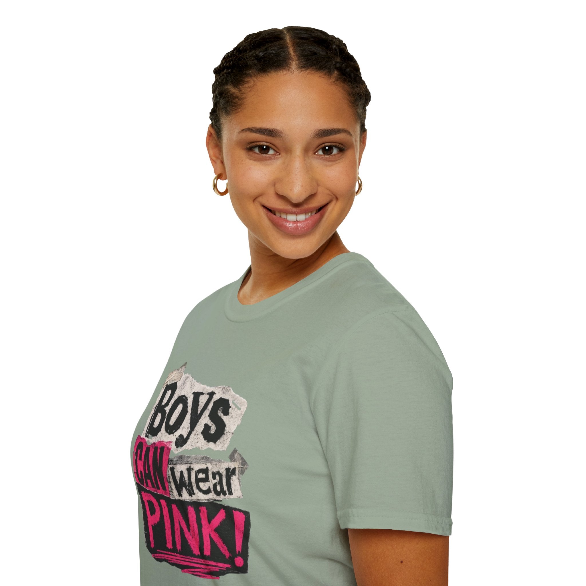 Boys Can Wear Pink T-Shirt — Bold Retro Feminist Graphic Tee