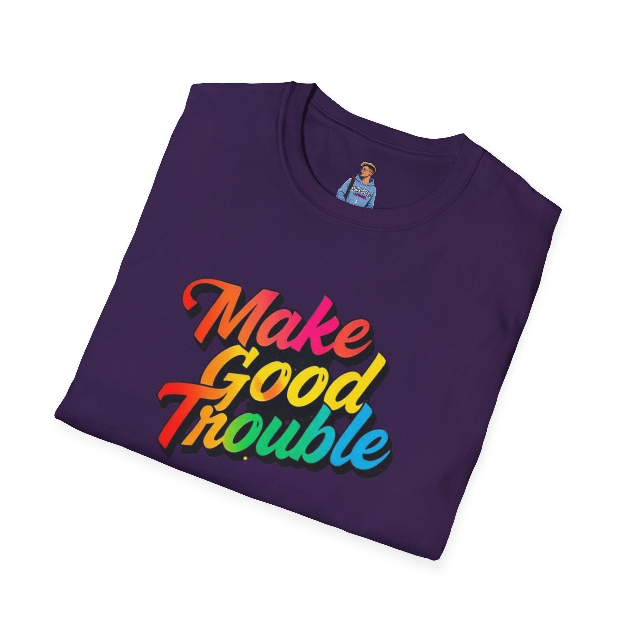 Make Good Trouble' Rainbow T-Shirt