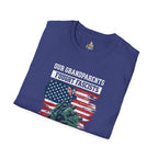 Unisex Softstyle T-Shirt: 'Our Grandparents Fought Fascists' Patriotic Tee