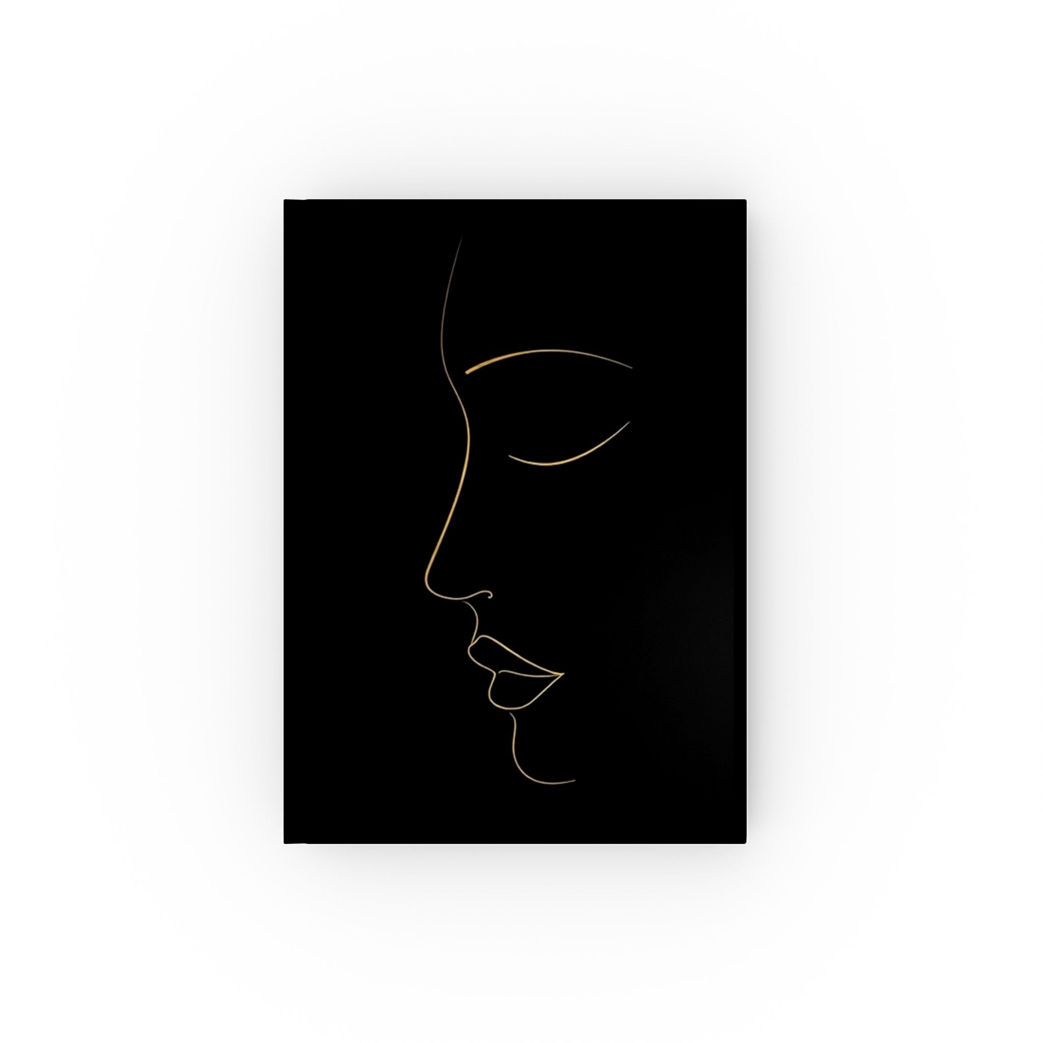 Face Silhouette Hard Backed Journal - Perfect for Gifts, Journaling, and Celebrations