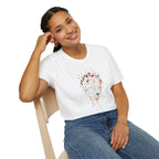 Abstract Rainbow Splatter Face Tee
