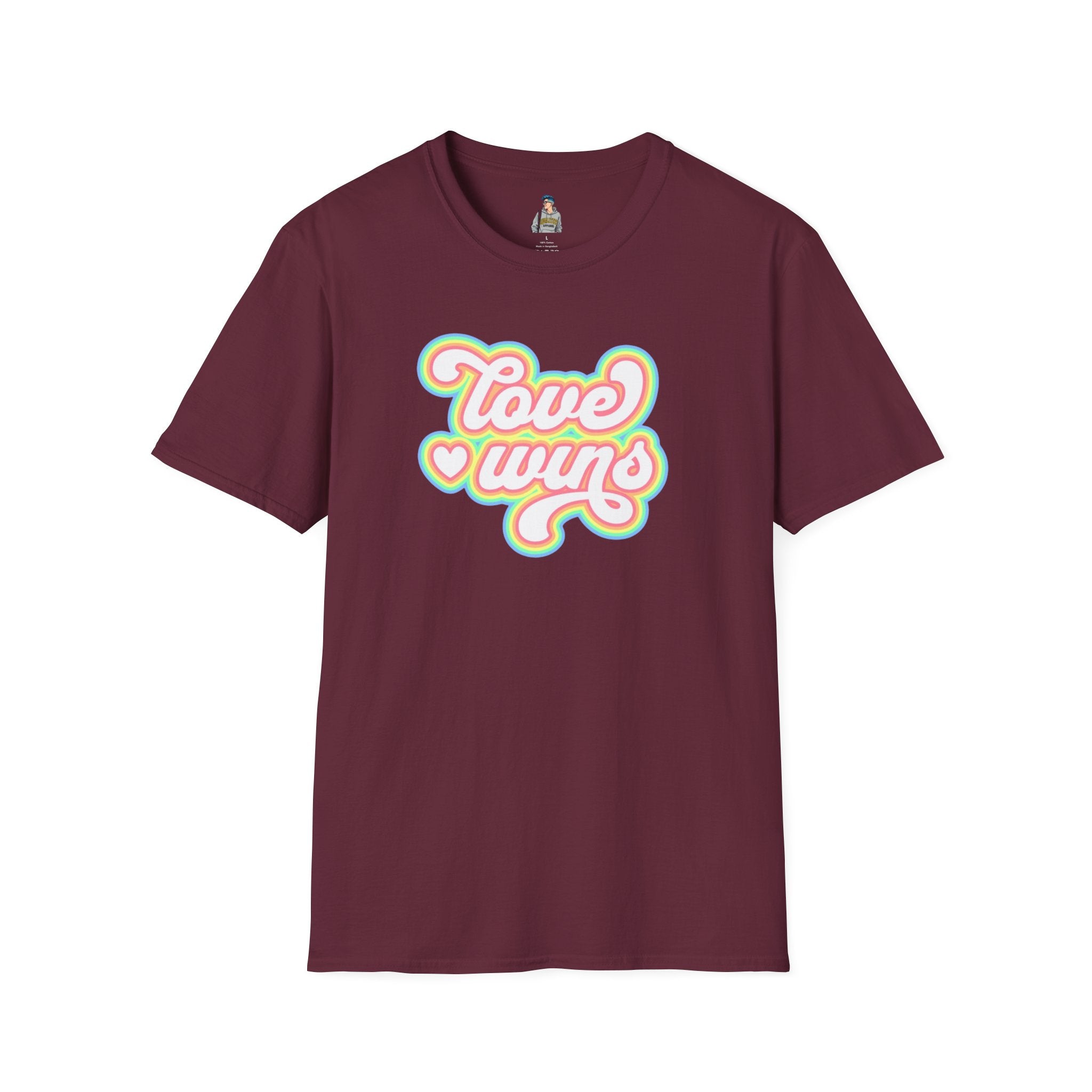 Love Wins Unisex Softstyle T-Shirt - Positive Vibes for Pride and Everyday Wear