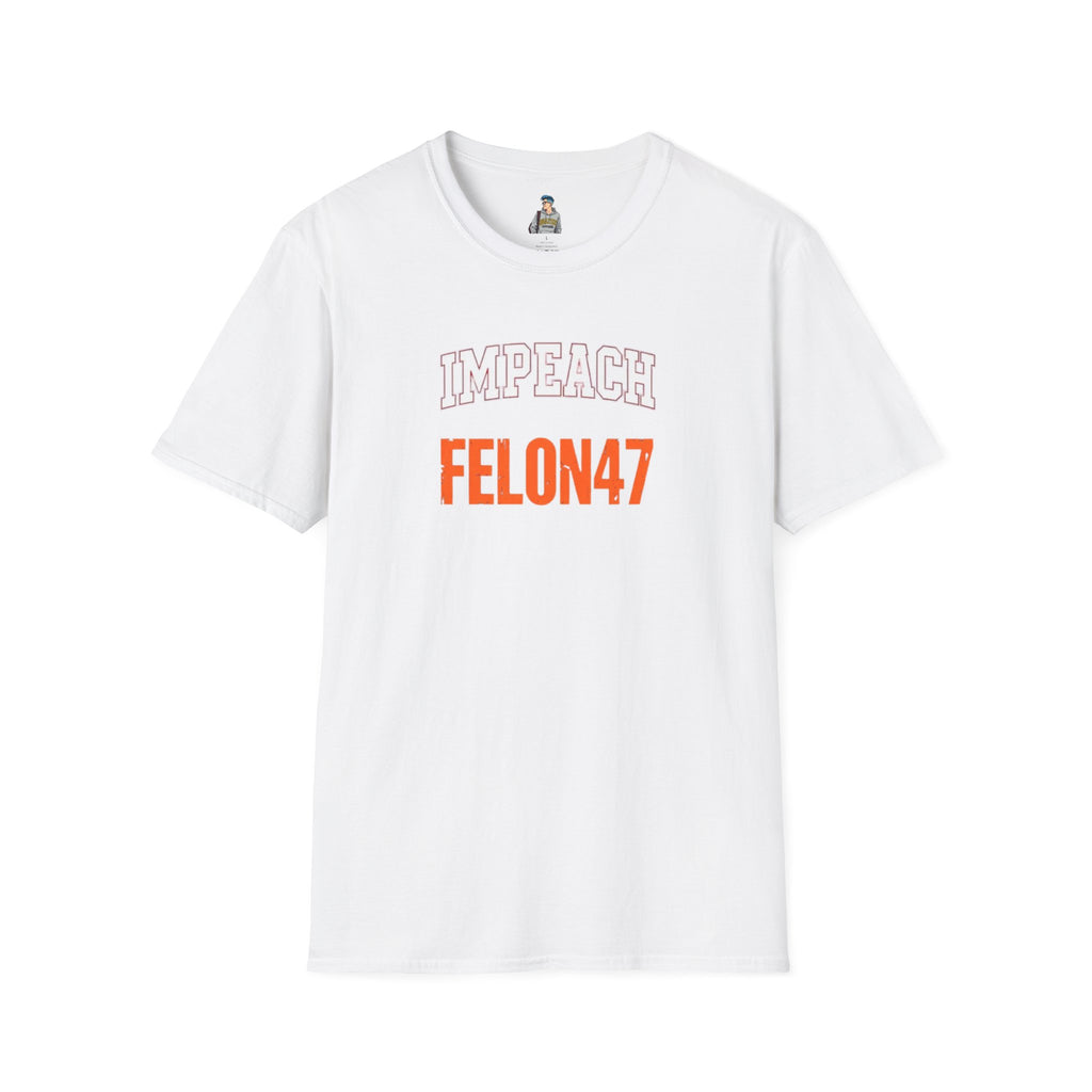 Impeach Felon47 Unisex Softstyle T-Shirt - USA Graphic Statement Tee