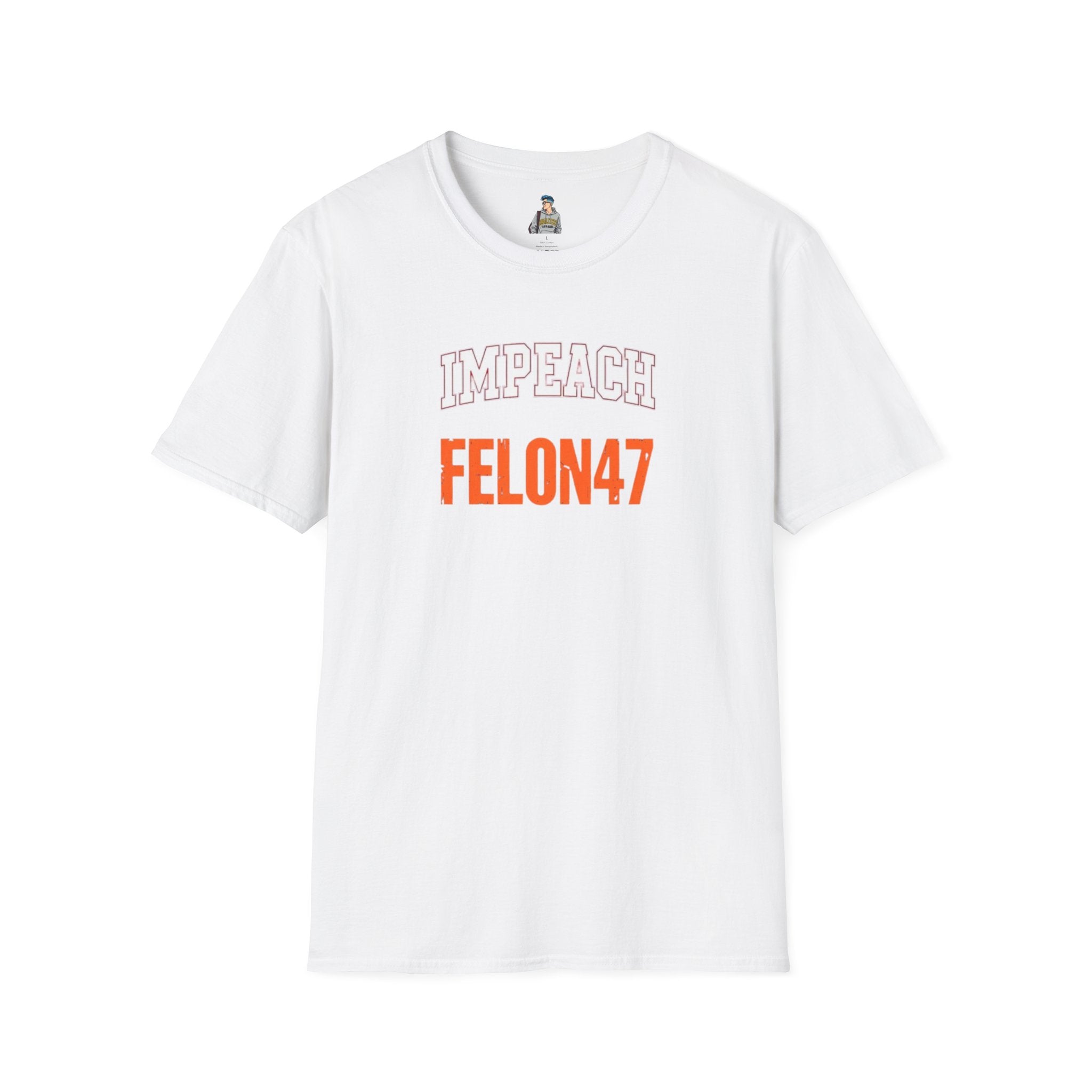Impeach Felon47 Unisex Softstyle T-Shirt - USA Graphic Statement Tee