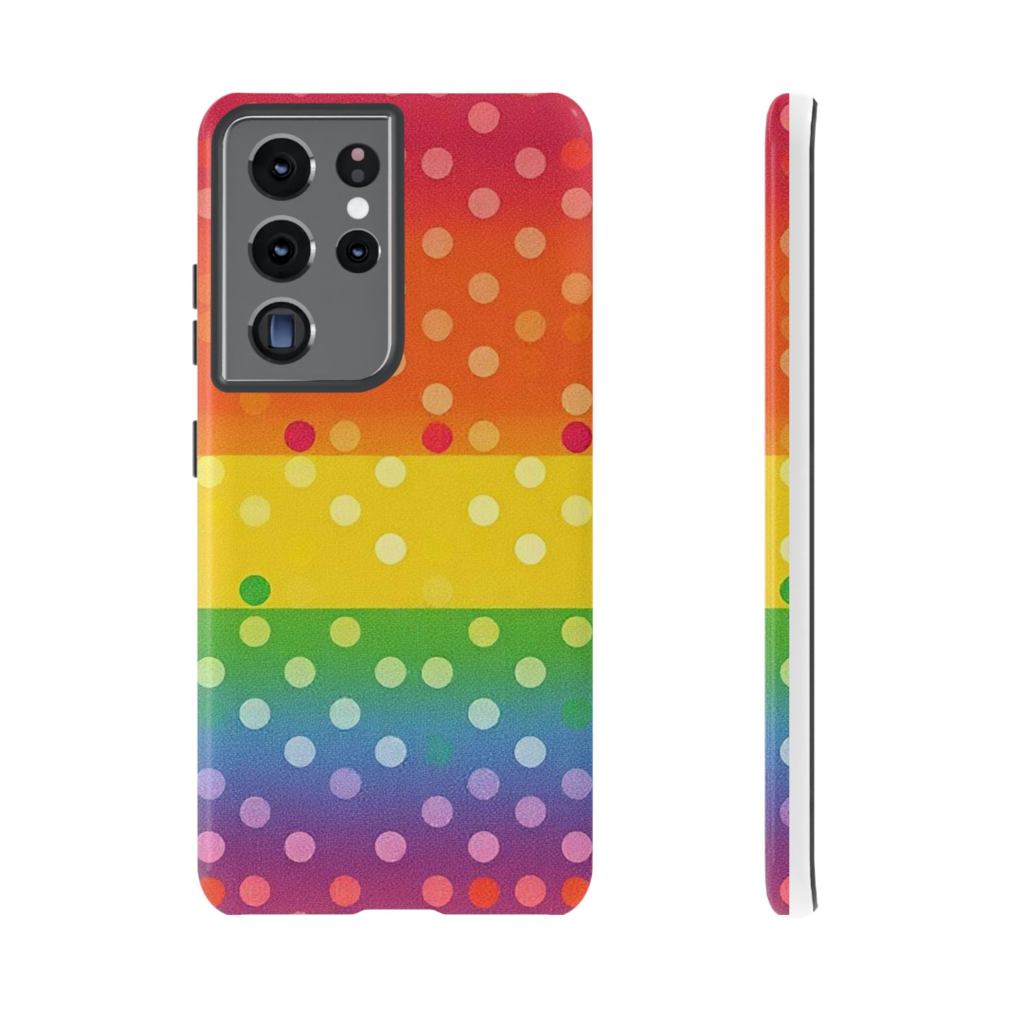 Rainbow Polka-Dot Tough Case for Android